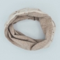 Preview: Loop für Hunde / Hundeschal beige braun mit zarten Blättern